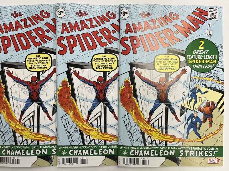 AMAZING SPIDER-MAN 1 (5x COPIES) FACSIMILE EDITION 2022 IN-HAND NM PROSHIPPER