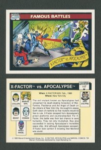 1990 Marvel Comics Card  #117 (X-Factor vs Apocalypse)  NM-MT+