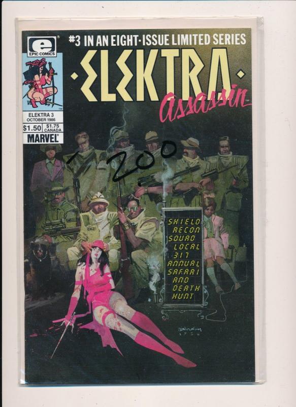 Epic Comics / Marvel ~ ELEKTRA Assassin #1,2,3 ~ 1986 VF/NM (HX815)