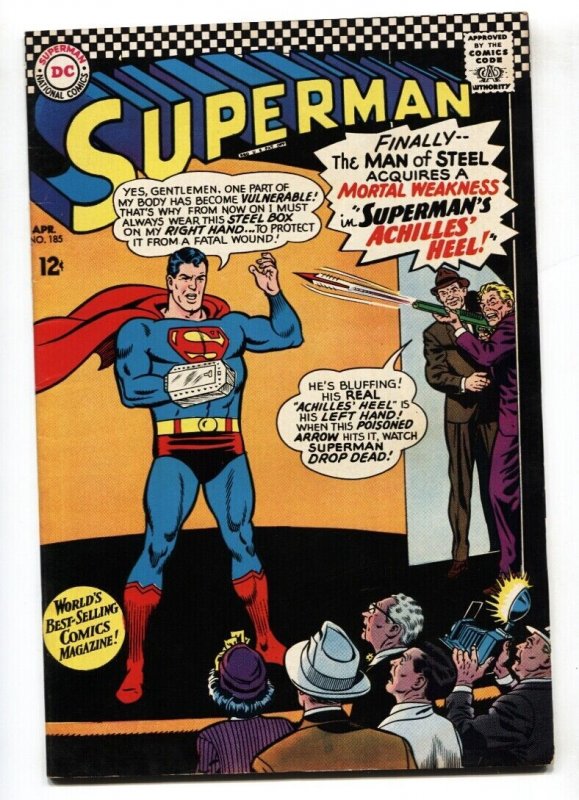 SUPERMAN #185 1966-DC COMICS-POISON DART GUN-VF-