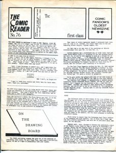 Comic Reader #76-1969-fandom's oldest newszine-VG/FN