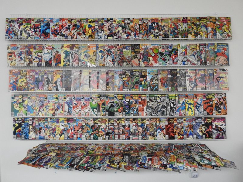 Huge Lot 200+ Comics W/ Web of Spider-Man, Spectacular Spider-Man, +More Avg FN-