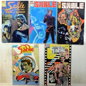 Sable Lot of 5 #5, 8, 10, 30, 44 (1988) First Comics 1st Print Comic Books