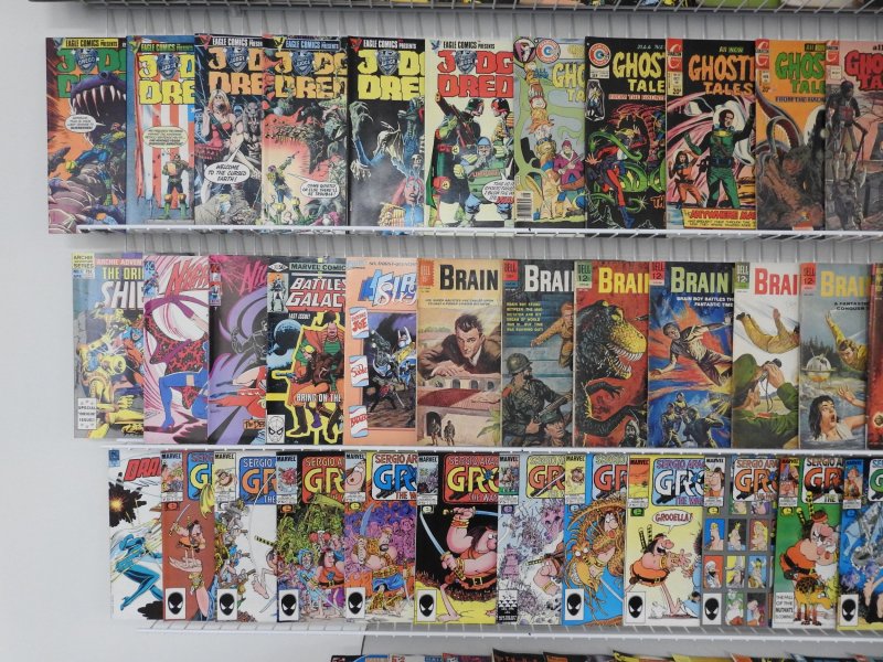 Huge Lot 200+ Comics W/ Judge Dredd, Ghostly Tales, Groo, +More! Avg VG/FN Cond!