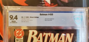 Batman #450 - CBCS 9.4 - Joker Cover by Norm Breyfogle