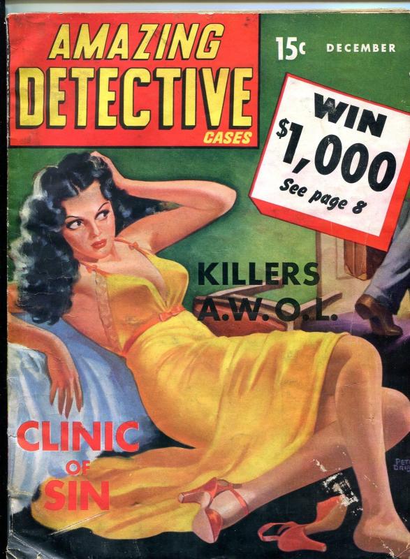 Amazing Detective Cases December 1941- Peter Driben- Clinic of Sin F/G