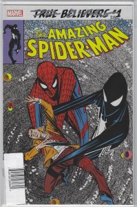 Marvels True Believers #1 The Amazing Spider-Man Signed by Tom Defalco 25/30