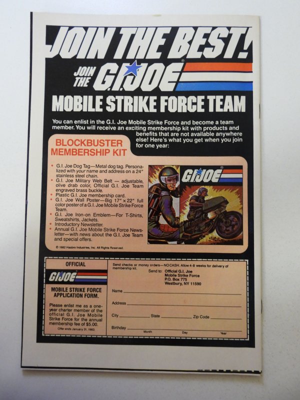 G.I. Joe: A Real American Hero #2 (1982) FN+ Condition