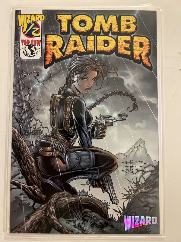 LARA CROFT TOMB RAIDER WIZARD #1/2 WITH COA TOP COW COMICS 