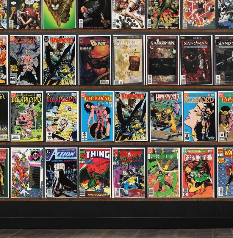 Huge Lot 150+ Comics with Warlord, Power Pack, Hawkworld, Green Lantern & More!