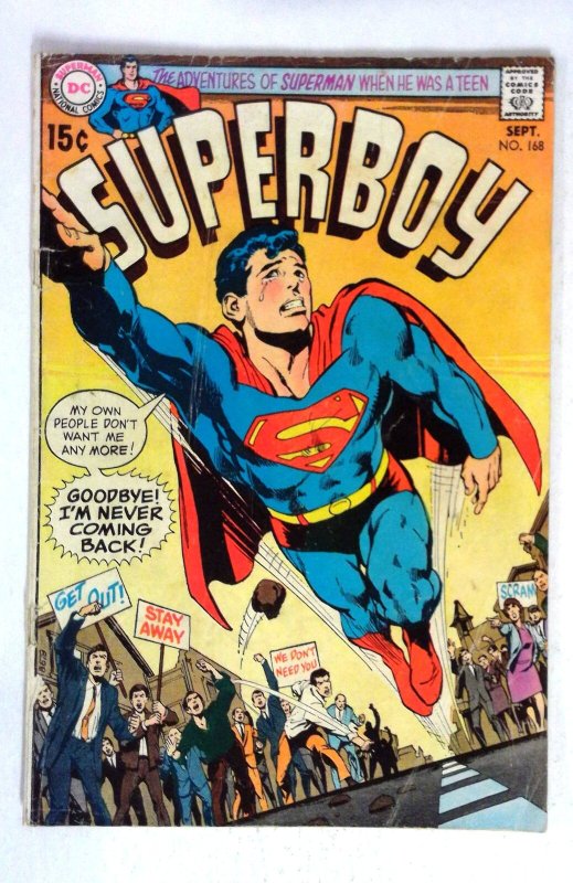 Superboy #168 Superman crowd scene (1970) DC VG