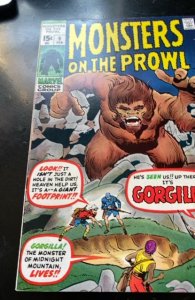 Monsters on the Prowl #9 (1971)classic monster stories Kirby