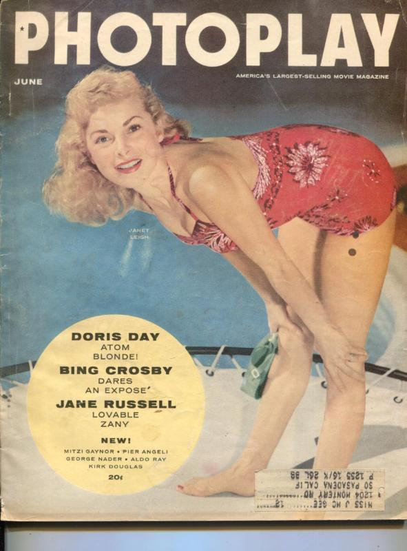 Photoplay-Janet Leigh-Marlon Brando-Kirk Douglas-Mitzi Gaynor -June-1955