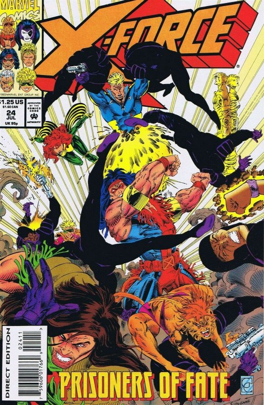 X Force #24 ORIGINAL Vintage 1993 Marvel Comics