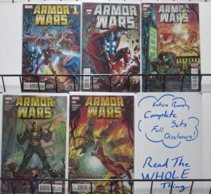 IRON MAN ARMOR WARS (MARVEL 2015) #1-5 SECRET WARS X-OVER COMPLETE! VF-NM