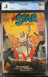 (1950) ALL STAR COMICS #51 CGC 0.5! Rare JSA Golden Age!