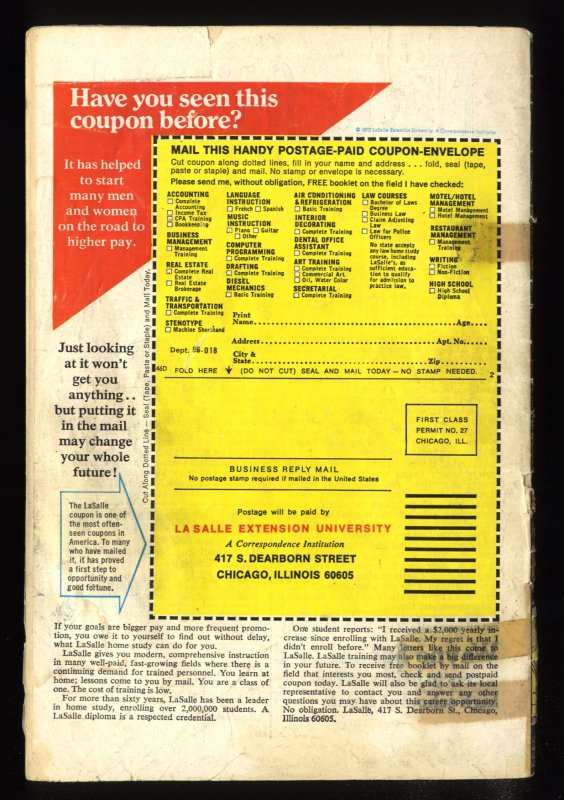 Amazing Spider-Man #119 Low Grade Complete Vs Incredible Hulk!