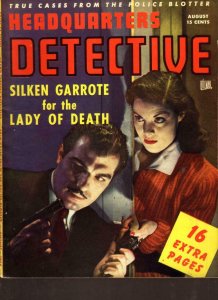 Headquarters Detective Magazine August 1946- Lady of Death