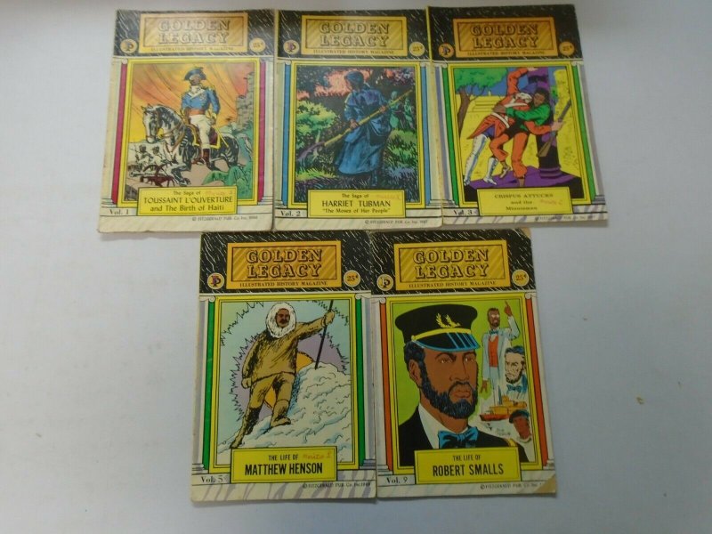 Golden Legacy Black History comic lot 9 different from #1-15 avg 4.0 VG (1966-72