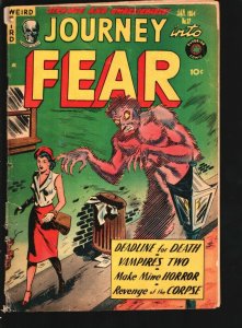 Journey Into Fear #17 1954-Vampires-strangulation-panels loaded with terror-R...