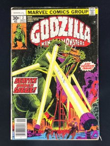 Godzilla #2 (1977) Cover Art Depicting Godzilla Attacking Seattle!