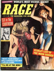 RAGE-AUG 1962-FEMALE TORTURE-PULP-MEDICAL HORROR-CHEESECAKE-IRISH 