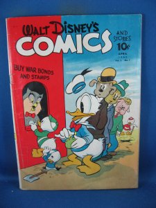 WALT DISNEY COMICS STORIES 31 VG F FIRST CARL BARKS PGX 5.0 OUT OF CASE 1943