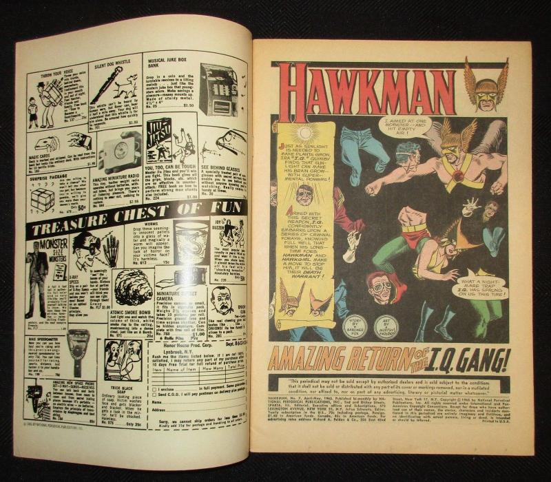 Hawkman #7 - Hawkgirl / Crocodile-Men (DC, 1965) - FN/VF