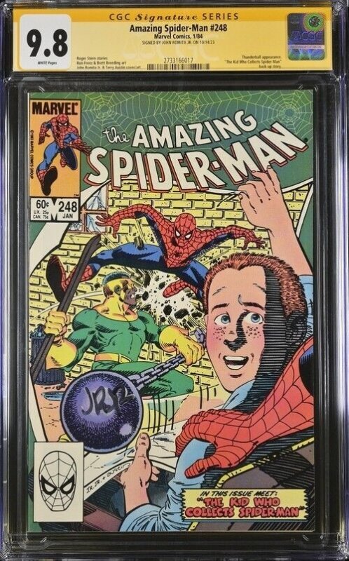 Amazing Spider-Man (1984) # 248 (CGC 9.8 SS) Signed John Romita Jr. * Census= 13