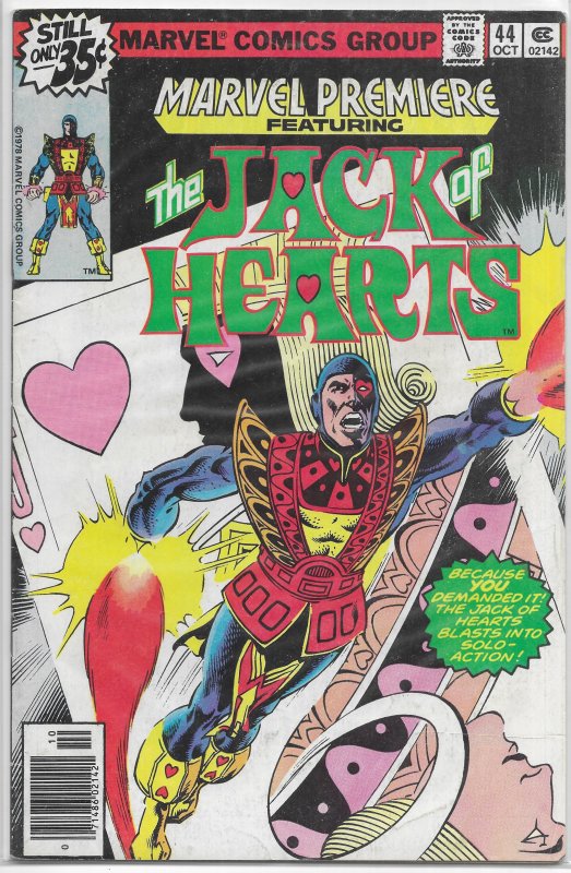 Marvel Premiere   #44 VG Jack of Hearts