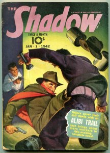 The Shadow Pulp January 1 1942- Alibi Trail VG