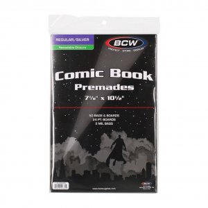 Premade Resealable Silver Comic Bag and Board Pack of 50