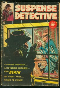 SUSPENSE DETECTIVE #3 1952 FAWCETT SEKOWSK Y BAILEY ART G- 