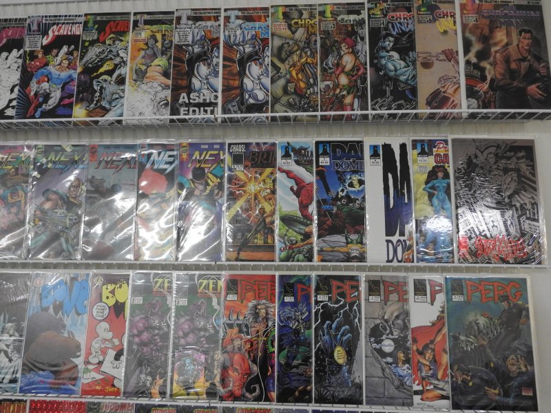 Huge Lot of 150+ Comics W/ Bone , Bloodfire, Scavengers. Avg. VF Con.