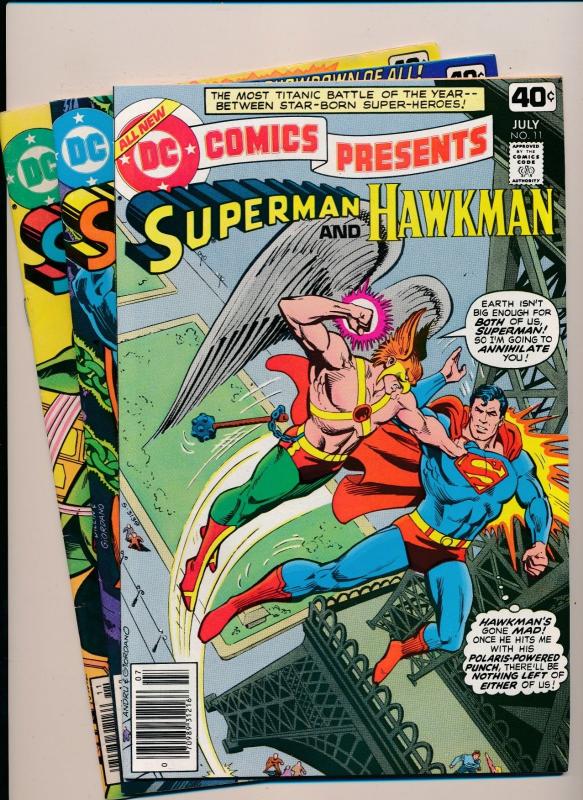 LOT OF 3 DC Presents SUPERMAN & HAWKMAN#11,& Superboy#14, &ATOM#15 F/VF(PF116)