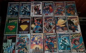 22 Lbs of 1990s & Later Superman DC comic books 117 bagged & boarded duplicates