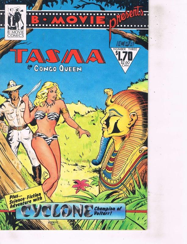 Lot Of 2 Comic Books B Movie Tasma Congo Queen #3 and Eclipse TargetAirboy #1ON7