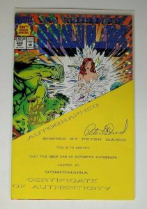 Incredable Hulk #400 Signed by Peter David W/COA  Very RARE