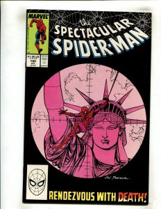 SPECTACULAR SPIDER-MAN #140 (9.2) RENDEZVOUS WITH DEATH!! 1988