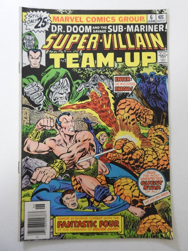 Super-Villain Team-Up #6 (1976) VG Condition centerfold detached top staple