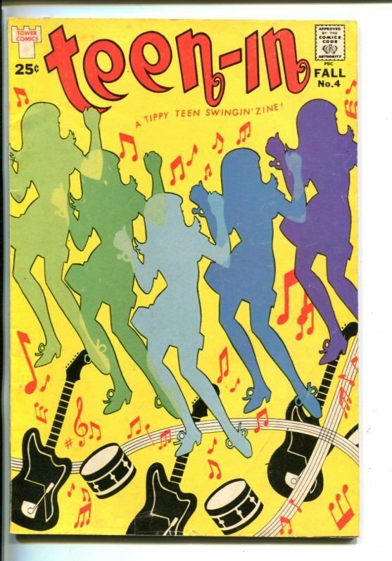 TEEN-IN #4-1969-TOWER-ROCK 'N' ROLL COVER-vg