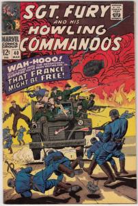 Sgt. Fury and His Howling Commandos #40 (Mar-67) FN/VF High-Grade Sgt. Fury, ...