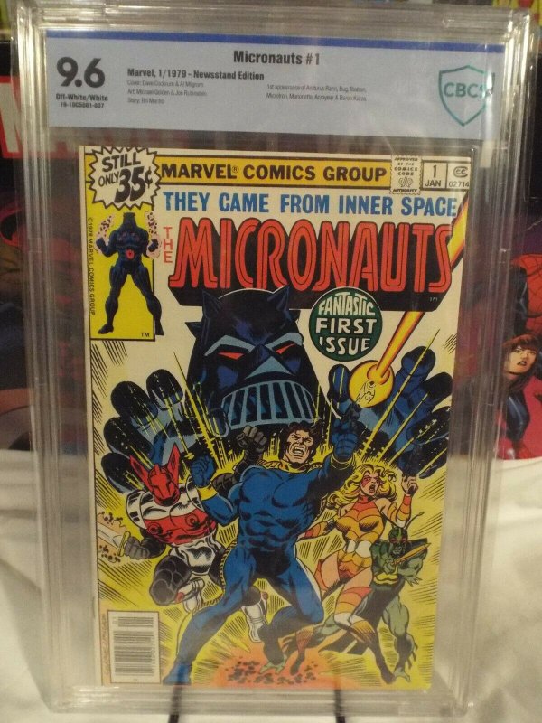 Micronauts #1 - CBCS 9.6 - NM+ White Pages - 1st Micronauts - Newsstand Edition