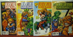Heroes Reborn: The Return #1,2,3,4 Full Set 1997 Marvel Comics Avengers FF Thor