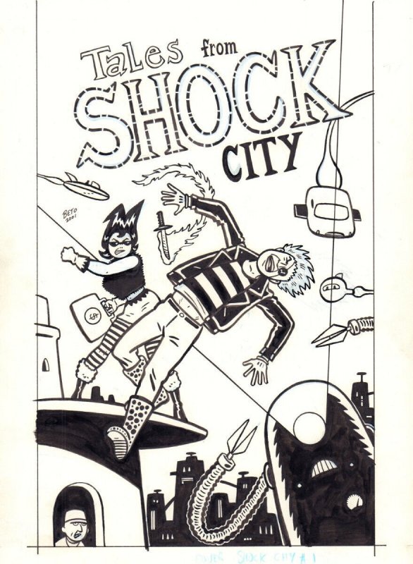 Tales from Shock City #1 Cover - 2001 art by Gilbert Beto Hernandez