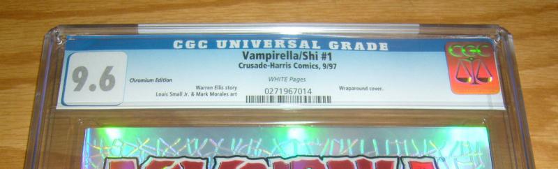 Vampirella/Shi #1 CGC 9.6 chromium variant - warren ellis - harris bad girls