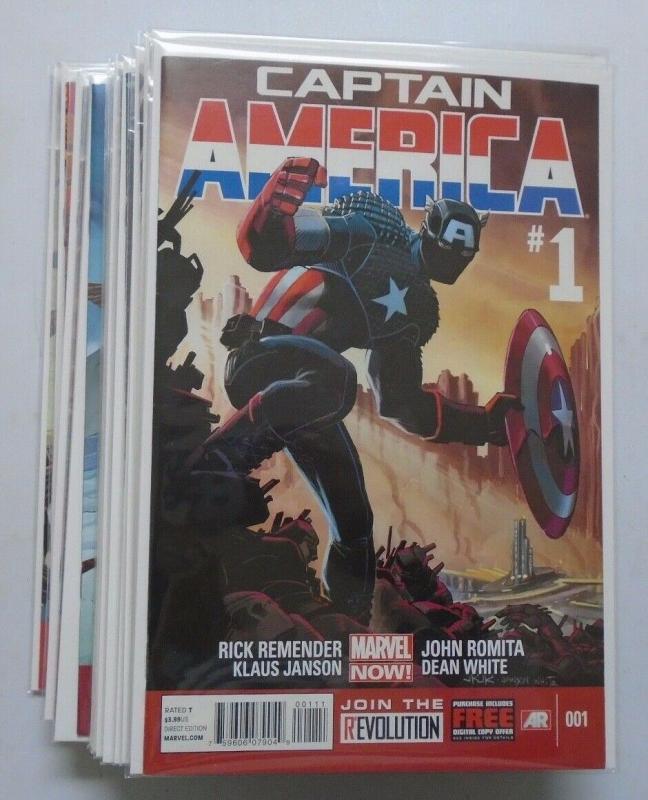 Captain America (7th Series) Set:#1-15, 8.0/VF (2013)
