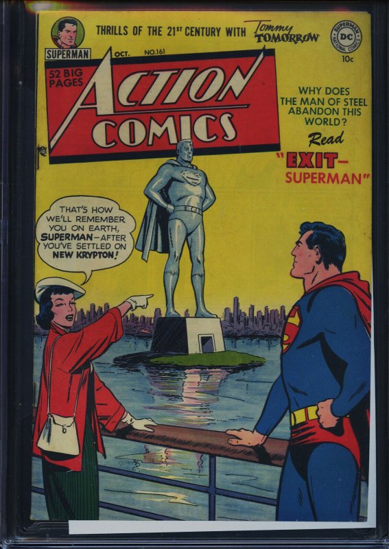 ACTION COMICS #161 - CGC-7.0-CVA, WP - Superman - Golden Age