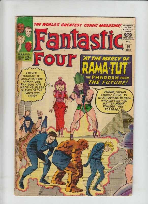 Fantastic Four #19 GD 1st appearance of Rama-Tut (Kang the Conqueror) 1963 