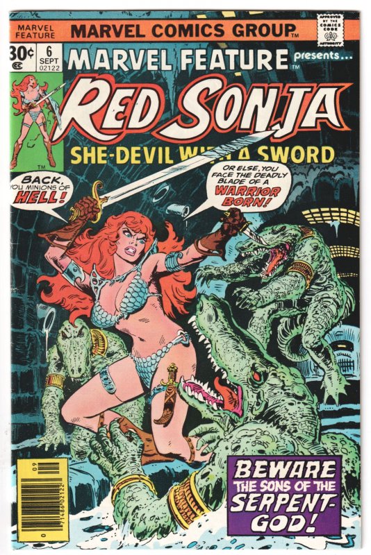 Marvel Feature #1, 2, 3, 4, 5, 6, 7 (1976) Red Sonja full run, high grade comics